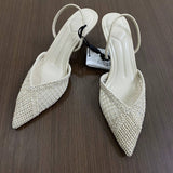 Women's Middle-Heeled Sandals Casual Elegant Lady Pumps, Closed-Toe Low-Cut with Ankle Strap