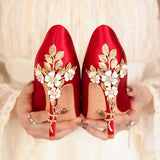 Escarpin Femm Talon Haut Fashion Luxury Braid Wedding Shoes High Stiletto Heels for Ladies