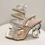 Ankle Wrap Sandales a Talons HautsM 2024 Summer Shoes Sexy Unique Heels for Women