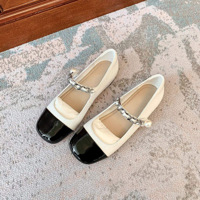 Fashion Slip on Loafers Office Lady Moccasins Pearl Para Mujer Mary Jane Women Flat Pumps
