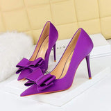 Escarpins Femme Big Bow Designer Ladies Sexy Pumps Women High Heels Shoes 2025
