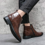 Chelsea Shoes Classic Design Pointy Toe Gentlemen Footwear Durable Ankle Boots for Men