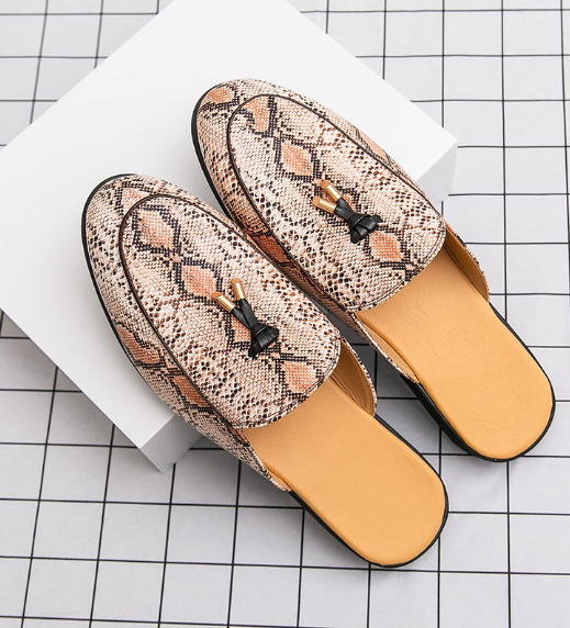 Summer Outdoor Casual Comfortable Slippers Hard Wearing Classic Easy Wear Handsome Tassel Half Loafers for Men