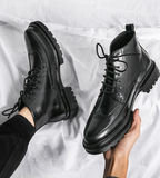 Black Brown Color Fashion Designers Lace up High Top Other Ankle Boots for Men