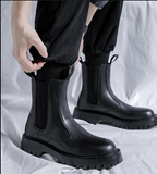 High Ankle Boots Comfortable White Sewing Thread Durable Handsome Chelsea Boots for Men