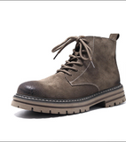 Breathable High-top American Style Retro Men Boots Workwear Genuine Leather Trendy Winter Boots
