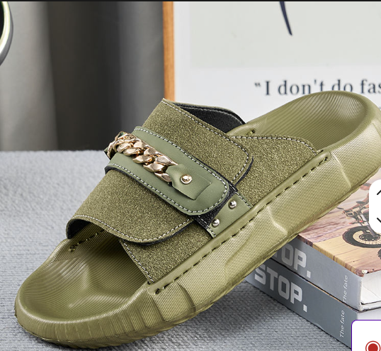 Green Black Color Anti-Slippery Durable Breathable Lightweight Summer Outdoor Men Casual Sandals Shoes