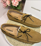Genuine Leather Slip on Moccasin Shoes Men Loafers Slip on Fashion Dress Shoes