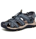Size 47 48 Full Grain Genuine Leather Good Quality Summer Sandals for Men