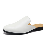 Casual Mules Comfortable Size 46 47 Point Toe Backless Half Slippers for Men