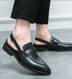 Latest Design Pointed Toe 38-46 Classic Loafers Durable Breathable Summer Men Dress Shoes Sandals
