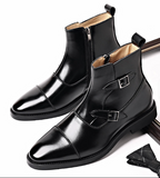 New Design Other Boots Double Monk Strap Shoes High Ankle Boots for Men