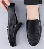 Breathable Lightweight Summer Outdoor Comfortable Walking Shoes Classic White Color Durable Men Casual Half Loafer Shoes