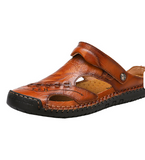 Genuine Leather Upper Cow Skin Casual Slippery Comfortable Breathable Men Sandals Shoes Leather