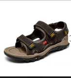 Best Grade Pure Full Grain Leather Material Classic Design Durable Casual Shoes Summer Men Leather Sandals