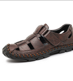 Top Quality Fashion Summer Slippers Cow Leather Material Sandals for Men Anti-Slippery