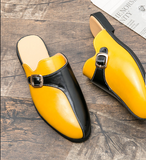 38-47 Comfortable Summer Home Slippers Monk Strap Half Loafers Men Casual Dress Shoes