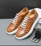 Size 38-46 Pattern Lace up Yellow Black Comfortable Leisure Daily Casual Shoes for Men