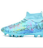 High Top Professional AG FG TF Women Boys Training Football Shoes Long Nail Spike Soccer Cleats Boots for Men