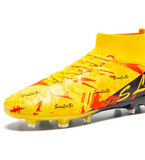 Lightweight Soccer Cleats with Synthetic Upper Knitted Ankle Collar TPU Studs for Firm Ground Speed and Ball Control