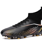 High Top Professional AG TF Wear Resistant Training Kids Football Shoes Long Nail Spike Soccer Boots for Men