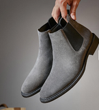 Genuine Leather Boots Fashion High Top Classic Durable Formal Chelsea Boots for Men