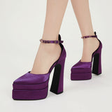 Tacones De Plataforma Thick Sole Ladies Chunky Heels High Platform Sandals for Women