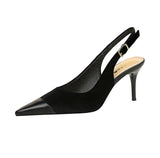 Wine Sandals New Women Shoes Pointed Toe Stiletto 7CM/9.5CM Heels