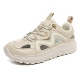 Cut Out Mesh Sneakers Breathable Ventilation Summer Walking Shoes Lightweight Chunky Platform Trainers Casual Outdoor Footwear