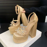 Talons Femme Sexy Chunky Custom Logo High Platform Heels for Women