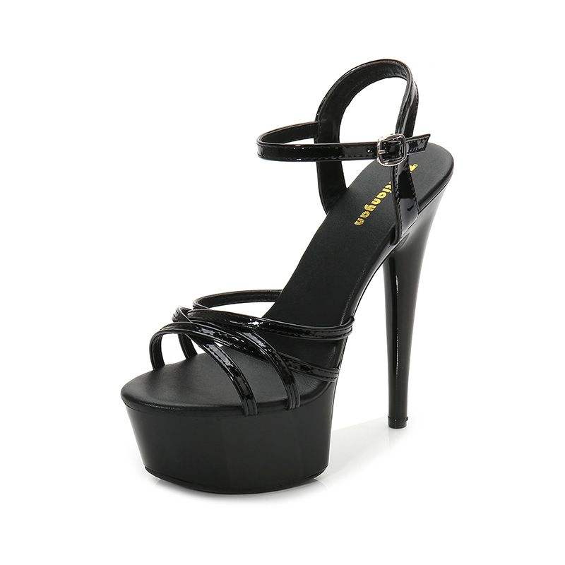Sandalias Con Plataforma High Quality Open Toe Women Transparent Clear Platform Heels for Sexy Lady