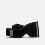 Slip on Style Thick Outsole Height Increasing Shoes Chunky Platform Sandals Wedge Heels for Women