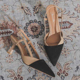 Back Sling Luxury Comfortable Pointed Toe Trendy Shoes Low New Styles Women 2025 Heels for Women