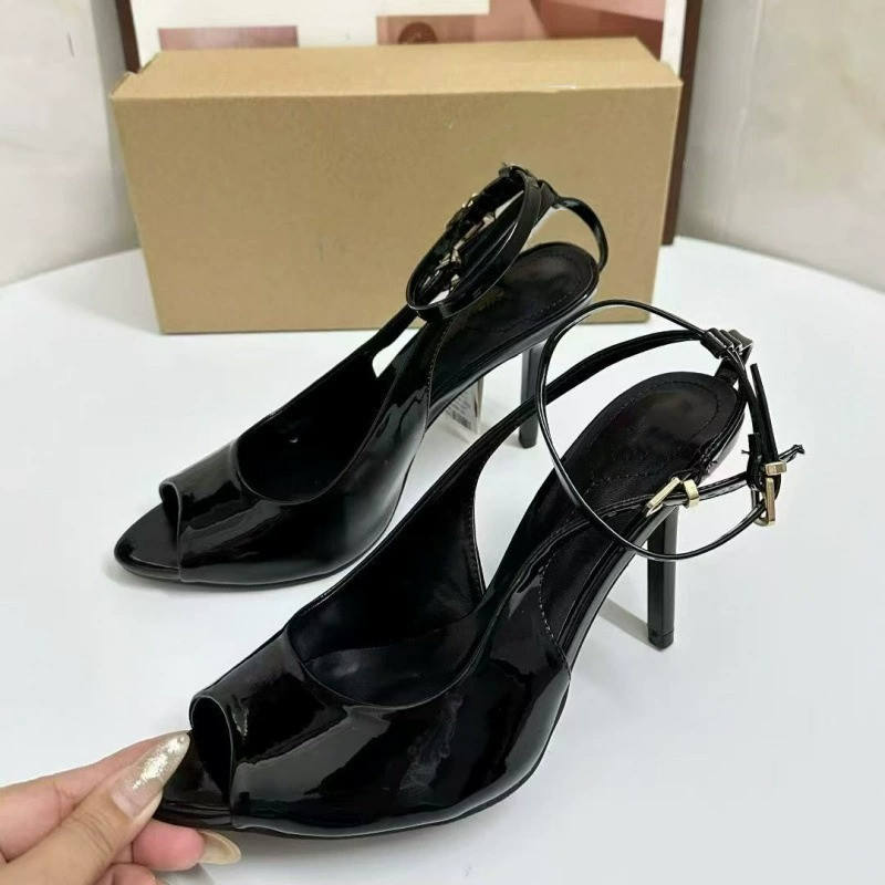 Women's New High-Heel Peep-Toe Sandals Plus Size All-Match Style for Daily & Outdoor Wear