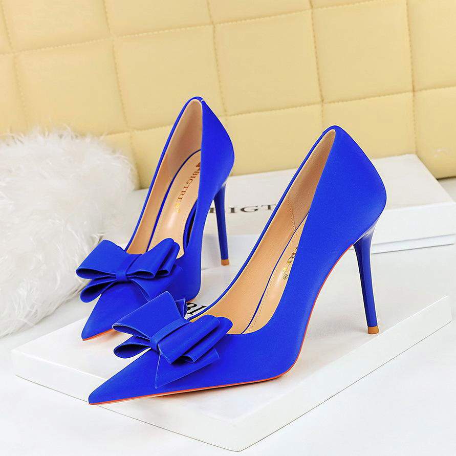 Escarpins Femme Big Bow Designer Ladies Sexy Pumps Women High Heels Shoes 2025