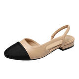 Large Size 32-44 Sandales Femmes Closed Toe Female Dress Work Shoes Slingback Flat Sandals for Ladies