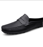 Breathable Lightweight Summer Outdoor Comfortable Walking Shoes Classic White Color Durable Men Casual Half Loafer Shoes