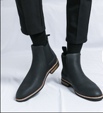 Yellow Color Durable Anti Slippery High Ankle PU Leather Boots Comfortable Classy Chelsea Boots for Men