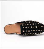 Rivet Upper Unique Design Comfortable Slippers Fashion Half Shoes for Men Mules Summer Slip on