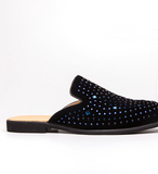 Diamond Blue Shining Half Loafers Comfortable Classy Fashion Men Casual Slippers Shoes