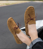 Cowhide Genuine Leather Loafers Large Size 47 Driving Casual Leisure Men Moccasin Shoes