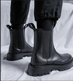 High Ankle Boots Comfortable White Sewing Thread Durable Handsome Chelsea Boots for Men