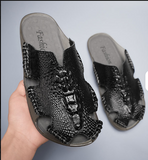 Genuine Leather Leisure Design Fashion Durable Summer Casual Sandals Shoes for Men