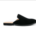 Faux Suede Slippers Casual Summer Men Shoes Classic Half Loafers Lightweight Breathable Leisure Slip on