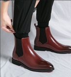 Size 38-46 Chelsea Boots Comfortable Handsome Durable Ankle Men Red Bottom Boots