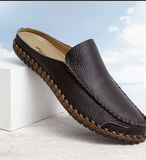 Summer Comfortable Durable Full Grain Leather Sandals Hot Selling Good Quality Original Cowhide Leather Slippers