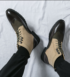 Big Size 38-48 Pointed Toe Brogue Pattern Dress Shoes Comfortable Formal Good Quality Faux Suede Leather Boots for Men