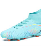 High Top Professional AG TF Wear Resistant Training Kids Football Shoes Long Nail Spike Soccer Boots for Men