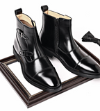 New Design Other Boots Double Monk Strap Shoes High Ankle Boots for Men
