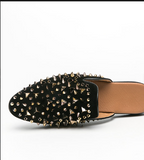 Latest Design Full Rivet Fashion Good Looking Men Mules Half Men Casual Backless Dress Shoes